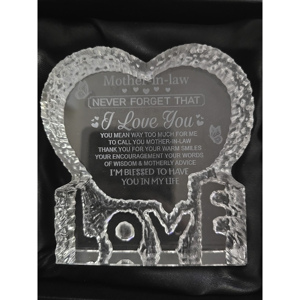 Daughter In Law Birthday Gifts with Colorful Base, Crystal Keepsake Mothers Day
